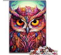 Puzzle en Carton de 1000 pièces pour Adultes, Motif Chouette Rose, idéal pour Les Adolescents et Les familles. Décoration DIY idéale et défi Stimulant. Taille : 38x26cm.