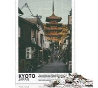 Puzzle en Carton de 1000 pièces représentant Kyoto, au Japon. Idéal pour Adultes et Adolescents. Jeu éducatif et ludique en Famille. Dimensions : 38 x 26 cm.