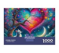 Puzzle en Carton de 1000 pièces représentant Une nébuleuse Cosmique et Un Chat Mignon. Idéal pour Une activité de Groupe, Une Sortie en Maison de Retraite ou Un d'intérieur. Dimensions : 38 x 26 cm.