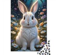 Puzzle en Carton de qualité supérieure, Jouet éducatif, Lapin Mignon, pour Adultes et Enfants, Cadeau de Noël, 1000 pièces (75 x 50 cm)
