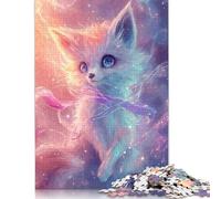 Puzzle en Carton de qualité supérieure représentant Un Renard Mignon dans la Galaxie, idéal comme Cadeau de Noël pour garçon ou Fille, 1 000 pièces (26 x 38 cm)