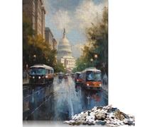 Puzzle en Carton de qualité supérieure représentant Washington DC Art USA, Jeux créatifs, pour Femmes et Hommes, Cadeau d'anniversaire, 1 000 pièces (75 x 50 cm)
