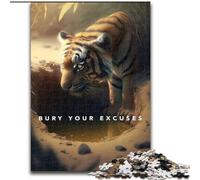Puzzle en Carton « Enterrez Vos Excuses » de 1000 pièces pour Adultes, idéal pour Une soirée de Jeux en Famille, décoration à Faire soi-même, Taille : 50 x 75 cm