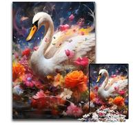 Puzzle en Carton Fantasy Swan 1000 pièces pour Adultes, Casse-tête Stimulant pour Adolescents, soirée de Jeux en Famille Amusante 26x38cm / 10,23x14,96 Pouces