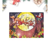 Puzzle en Carton - Grand Puzzle de souhaits de Noël du Père Noël | Jeu éducatif Puzzles de pour garçons et Filles, Cadeau d'anniversaire