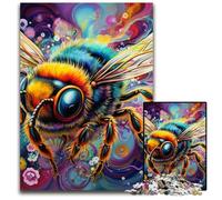 Puzzle en Carton pour Adultes, 1000 pièces, Motif Abeille, Jeu de décoration à Faire soi-même, Jouet interactif Familial, 26x38cm / 10,23x14,96 Pouces