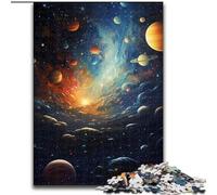 Puzzle en Carton pour Adultes, 1000 pièces, planètes, Espace, étoiles, Univers, Puzzle en Carton pour Adultes, Casse-tête Stimulant à Faire soi-même pour Adolescents, Taille 26x38cm