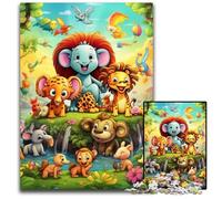 Puzzle en Carton pour Adultes, 1000 pièces, thème Animal World, idéal pour décorer la Maison ou Le Bureau, Cadeau de Noël idéal, 26x38cm / 10,23x14,96 Pouces