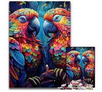 Puzzle en Carton pour Adultes, Perroquet coloré, 1000 pièces, décoration idéale pour la Maison ou Le Bureau, Cadeau de Noël idéal, 26x38cm / 10,23x14,96 Pouces