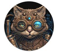 Puzzle en Carton Steam Cat 1000 pièces, pour la Famille et Les Amis, à partir de 14 Ans, 67,5 x 67,5 cm