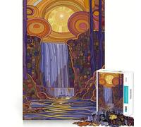 Puzzle en Cascade pour Adultes,1000 pièces,Jeu Stimulant l'esprit,Format Uniforme,pièces précises,idéal pour Les Voyages (50x75cm)
