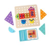 Puzzle en Corde pour Adultes, Blocs en Bois | Jeu de Puzzle en Forme de Tangram à Corde, Jeu de tri de Formes Amusantes avec 20 Cartes pour, éducation Classique
