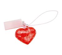 Puzzle en Cristal - Mini cœur 3D Rouge - Design Transparent - 14 pièces - Kit de Construction pour Enfants et Adultes HCM Kinzel