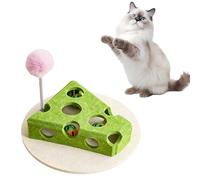 Puzzle en feutre - Jouet intelligent pour chat - Jouet intelligent interactif avec 3 balles de sonnette et bâton amusant - Jouet pour chat - Favorise le ponçage des griffes