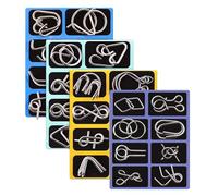 Puzzle En Fil Métallique - Pack De 32 Ensembles De Casse-tête De 7,09 x 5,51 Pouces 640 G, Puzzle Mental, Jeu De Logique Avec Interverrouillage Pour Déverrouillage Du Fer Pour Enfants Et Adultes |