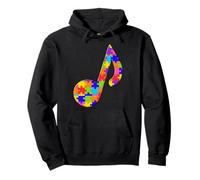 Puzzle en Forme de e Note de Musique pour autisme Sweat à Capuche