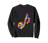 Puzzle en Forme de e Note de Musique pour autisme Sweatshirt
