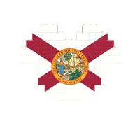 Puzzle en forme de cœur avec drapeau de la Floride pour la Saint-Valentin, un anniversaire, un mariage
