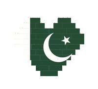 Puzzle en forme de cœur avec drapeau du Pakistan pour la Saint-Valentin, un anniversaire, un mariage