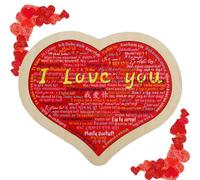 Puzzle en Forme de cœur, Blocs de Construction en Forme de cœur | Briques de Construction | Décoration Romantique pour Anniversaire, décoration Romantique, Cadeaux de Saint-Valentin pour Femmes et