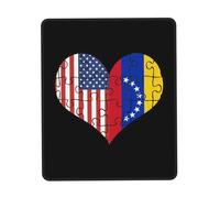 Puzzle en Forme De Cœur Drapeau Américain Et Vénézuélien Tapis De Souris Gaming Confort Mousepad Résistant À Usure Mouse Pad pour Voyage Bureau Jeu 25X30Cm