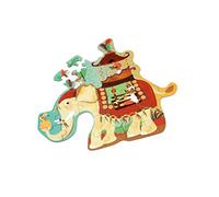 Scratch- Shape Puzzle éléphant 37 pièces pour Enfants à partir de 3 Ans, 276181129, Rouge