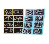 Puzzle en métal - Jeu de réflexion mécanique - Défis de fil à emboîter - Kit de dextérité mentale avec exercice d'analyse - Kit de collection de puzzle d'entraînement pour enfants, adolescents et