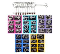 Puzzle en métal - Jeu éducatif pour l'entraînement du Cerveau - Puzzle à Denture déchiffrable | pour et Adultes Défi à la Maison Voyage Parties