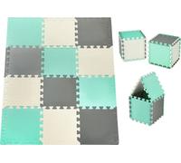 Puzzle en mousse 12 pièces - bloc de mousse éducative 120 x 90 x 1,2 cm avec bordure - menthe