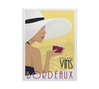 Puzzle en Papier 1000 Pieces，Affiche de Voyage Vintage en France - Fille de Bordeaux，Adultes Enfants Classique Jeu Cadeau（50x70cm）-BM24