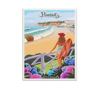 Puzzle en Papier 1000 Pieces,Biarritz, France, la Grande Plage,Adultes Enfants Classique Jeu Cadeau(50x70cm)-BK84