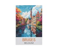Puzzle en Papier 1000 Pieces，Bruges Belgique，Adultes Enfants Classique Jeu Cadeau（38x26cm）-FN85