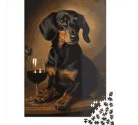 Puzzle en Papier 1000 Pièces Chien Saucisse Jouet Éducatif pour Décoration Murale Jeux de Famille 1000 Pièces (38x26cm)