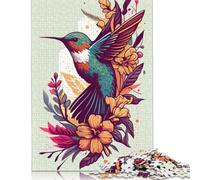 Puzzle en Papier 1000 pièces « Colibris et Fleurs » - Puzzle Unique et créatif - Cadeau pour Adultes, Jeu Familial Stimulant - 38 x 26 cm / 1000 pièces