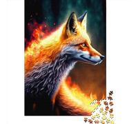 Puzzle en Papier 1000 Pièces de Renard Fantaisie pour Adultes et Adolescents Éducatif Intellectuel Décompresseur Jeu Familial Amusant (38x26cm)