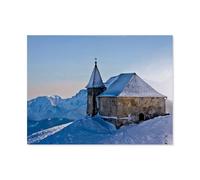 Puzzle en Papier 1000 Pièces，Église Allemande sur Le Dobratsch，Adultes Enfants Assemblage De Puzzles Jouets（38x26cm）-AO76