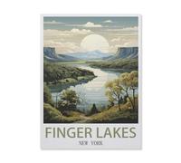 Puzzle en Papier 1000 Pieces，Finger Lakes New York，Adultes Enfants Classique Jeu Cadeau（38x26cm）-IF98