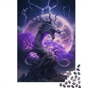 Puzzle en Papier 1000 Pièces pour Adultes Motif Dragon Courageux Jeu Éducatif Jouet de Défi 1000 Pièces (38x26cm)