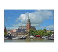 Puzzle en Papier 1000 Pieces，Tour de l’hôtel de Ville à Leer，Adultes Enfants Classique Jeu Cadeau（38x26cm）-AH68