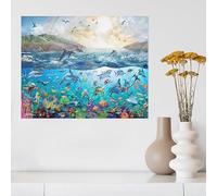 Puzzle en Papier Adulte 1000 pièces 3D，La Vie Marine，Dessin animé pour Enfants Puzzle Jouet éducatif Cadeau（38x26cm）-268