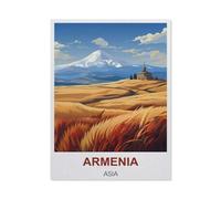 Puzzle en Papier,Affiche de Voyage Vintage d'Arménie en Asie,1000 Pièces Puzzles Jeu De Jouets Interactifs, Scies Sauteuses Classiques(50x70cm)-BI29
