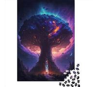Puzzle en Papier Arbre de Vie Cosmique pour Adultes, 1000 Pièces, Puzzle Créatif, Jeux Familiaux Défiants, Jouets, (38x26cm)