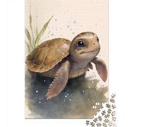 Puzzle en papier avec une jolie tortue bébé pour adultes, 1000 pièces, puzzle créatif, jeux difficiles pour la famille, jouets, (38 x 26 cm)