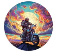 Puzzle en Papier coloré représentant Une Moto, 1 000 pièces, idéal pour Les Adolescents, pour s'amuser en Famille, à Faire soi-même 67,5 x 67,5 cm