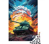 Puzzle en Papier de 1000 pièces, Motif Chars d'assaut colorés, pour garçons et Filles, Jeu éducatif à partir de 18 Ans, 38 x 26 cm.