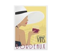 Puzzle en Papier De 1000 Pièces pour Adultes，Affiche de Voyage Vintage de Bordeaux，Jouets De Décompression Éducatifs Et Intellectuels, Jeux Familiaux Amusants pour Enfants（50x70cm）-BJ96