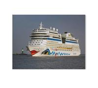 Puzzle en Papier De 1000 Pièces pour Adultes，Aida Stella dans l'entrée du Port de Warnemünde，Jouets De Décompression Éducatifs Et Intellectuels, Jeux Familiaux Amusants pour Enfants（50x70cm）-Y33