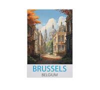 Puzzle en Papier De 1000 Pièces pour Adultes，Bruxelles, Belgique，Jouets De Décompression Éducatifs Et Intellectuels, Jeux Familiaux Amusants pour Enfants（38x26cm）-AK81