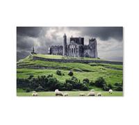 Puzzle en Papier De 1000 Pièces pour Adultes,château Irlandais Nuage chèvre,Jouets De Décompression Éducatifs Et Intellectuels, Jeux Familiaux Amusants pour Enfants(52x38cm)-F1