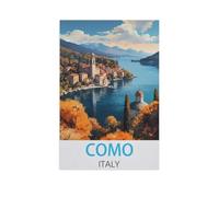 Puzzle en Papier De 1000 Pièces pour Adultes，Como Italie，Jouets De Décompression Éducatifs Et Intellectuels, Jeux Familiaux Amusants pour Enfants（38x26cm）-FU97
